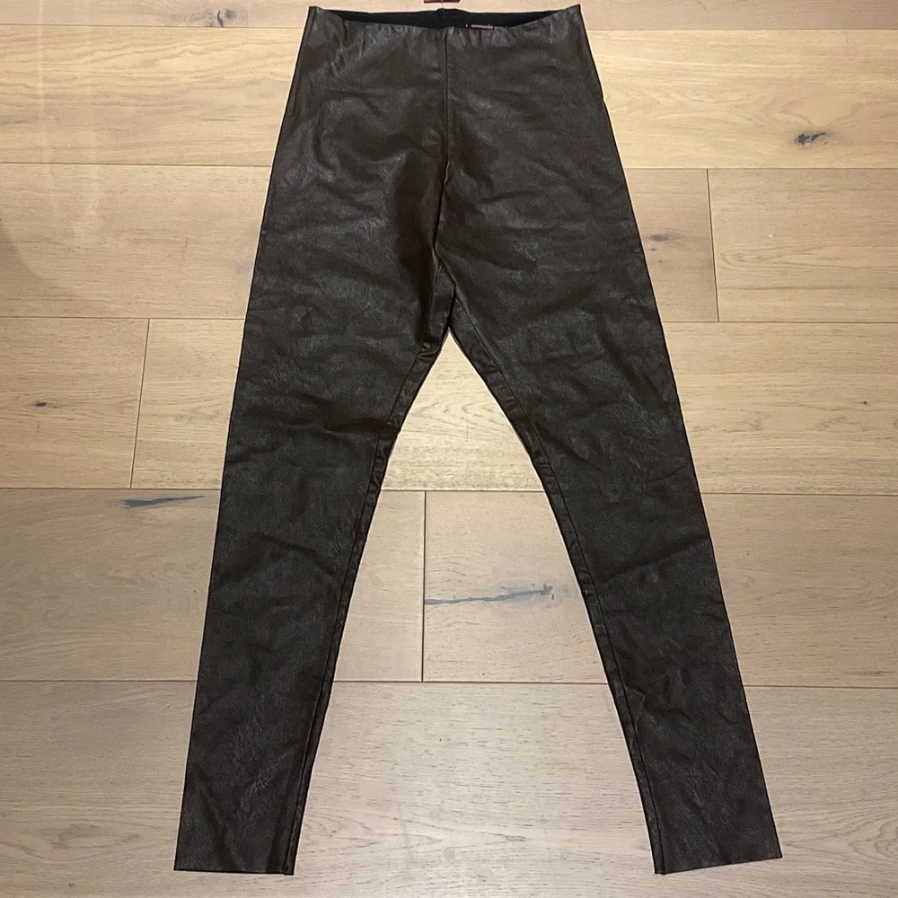 Commando Control Espresso Faux Leather Leggings NWT - Picture 7 of 10